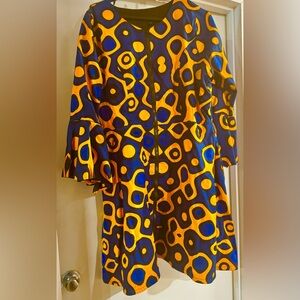 Ray Darten Long-Sleeve Fit-and-Flare Dress (XL)